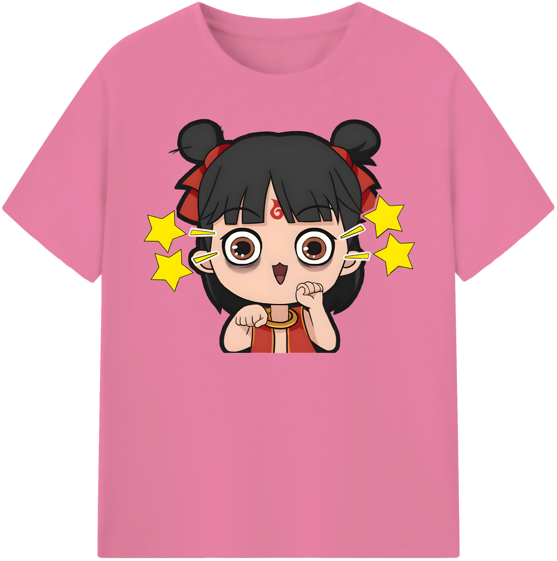 （画像用） Ne Zha 2 ナタ 魔童の大暴れ 綿100％半袖Tシャツ（フロントプリント）